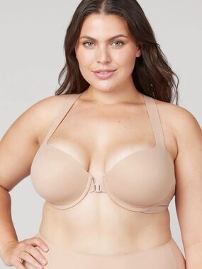 Spanx Barllelujah Naked 2.0 Front-Close Racer Back Underwire Bra 34C
